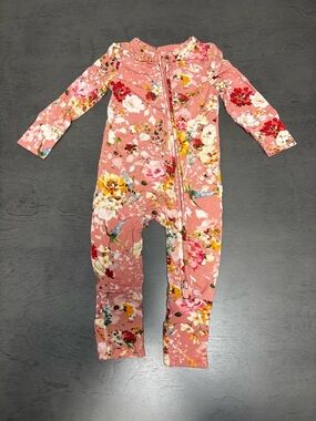 Posh Peanut Celia Floral Convertible Zippy 3-6M Bamboo EUC